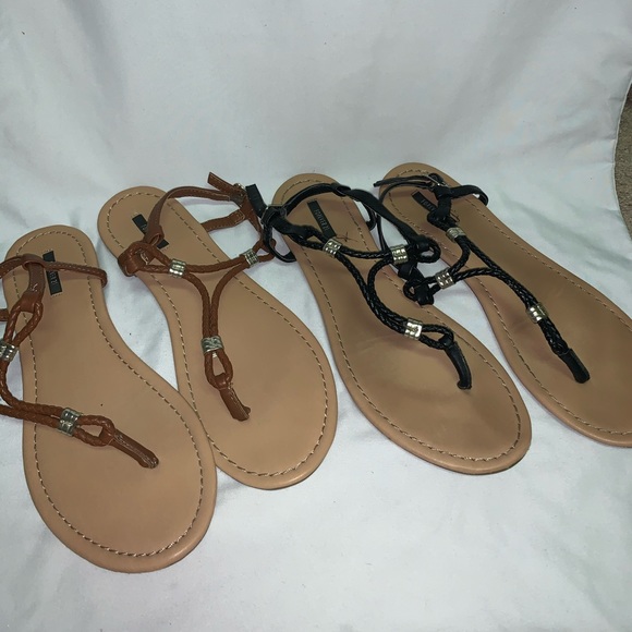 Black & Brown Sandals - Picture 1 of 6